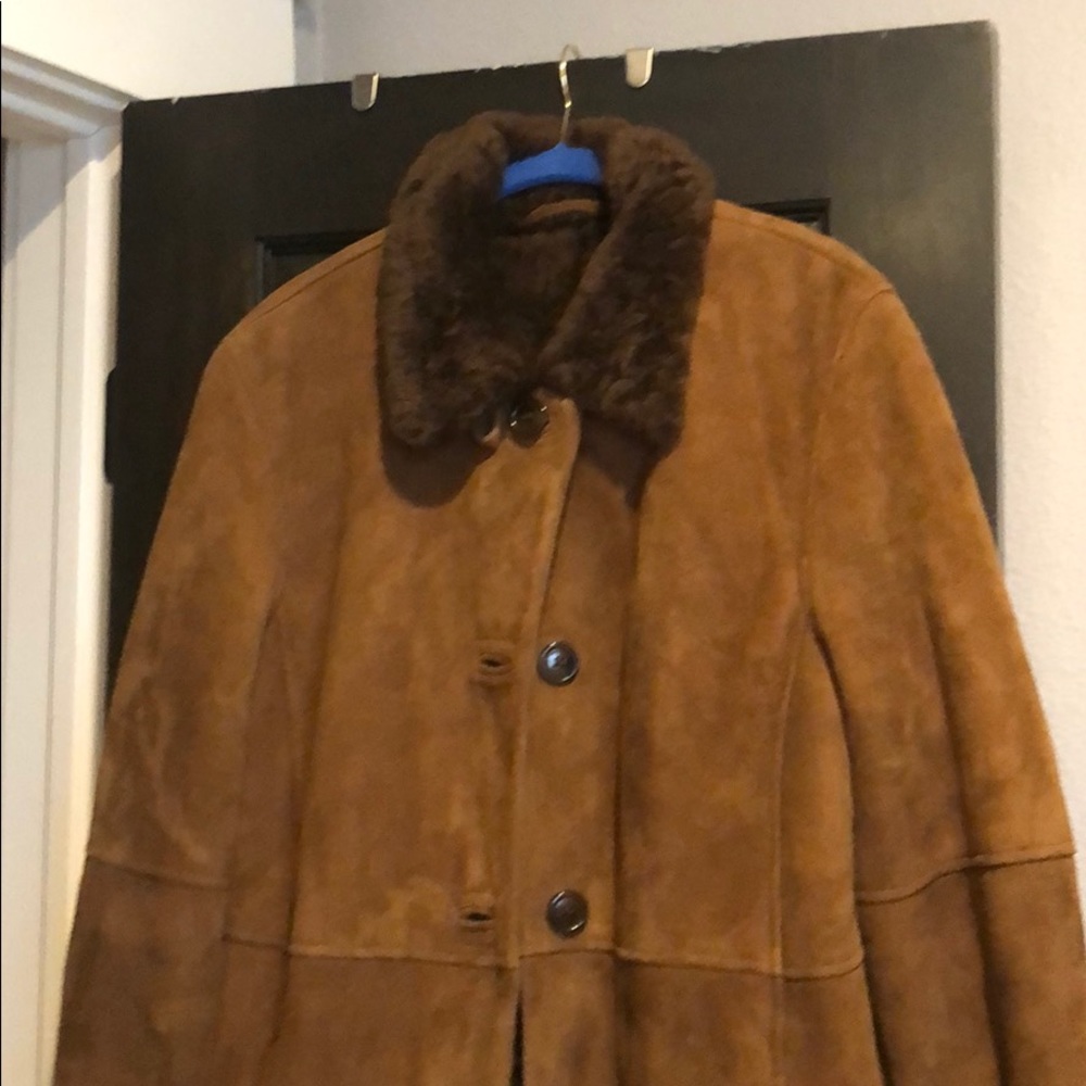 Ladies Brown Shearling Coat - Medium - New w tags